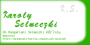 karoly selmeczki business card